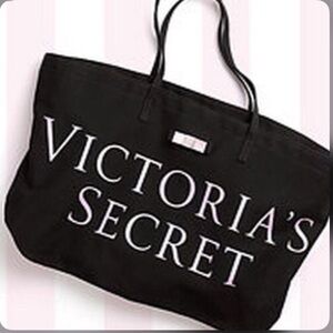 New Large VICTORIAS SECRET BLACK TOTE